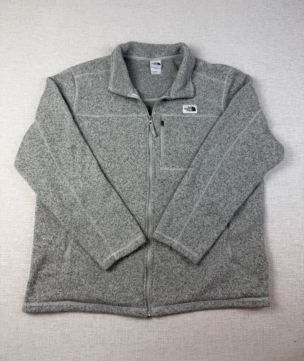 The North Face Sweater Fleece Jacket Men’s XXL Gray Full Zip Outdoor